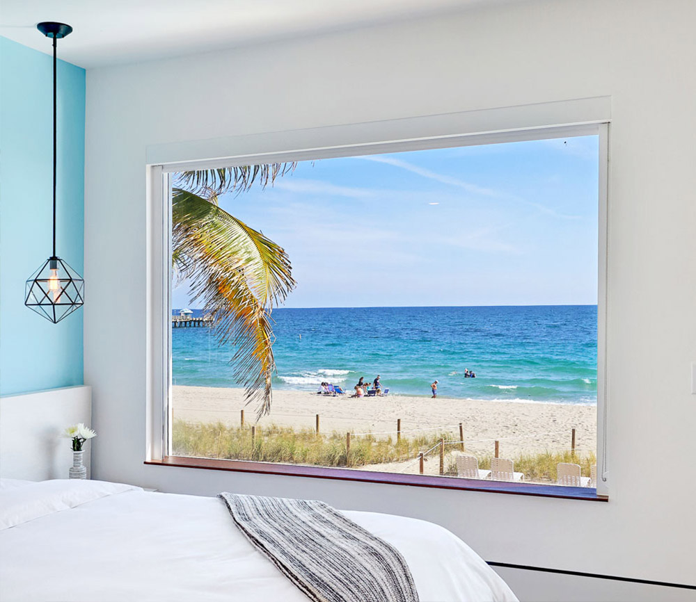 Bedroom with view of ocean
